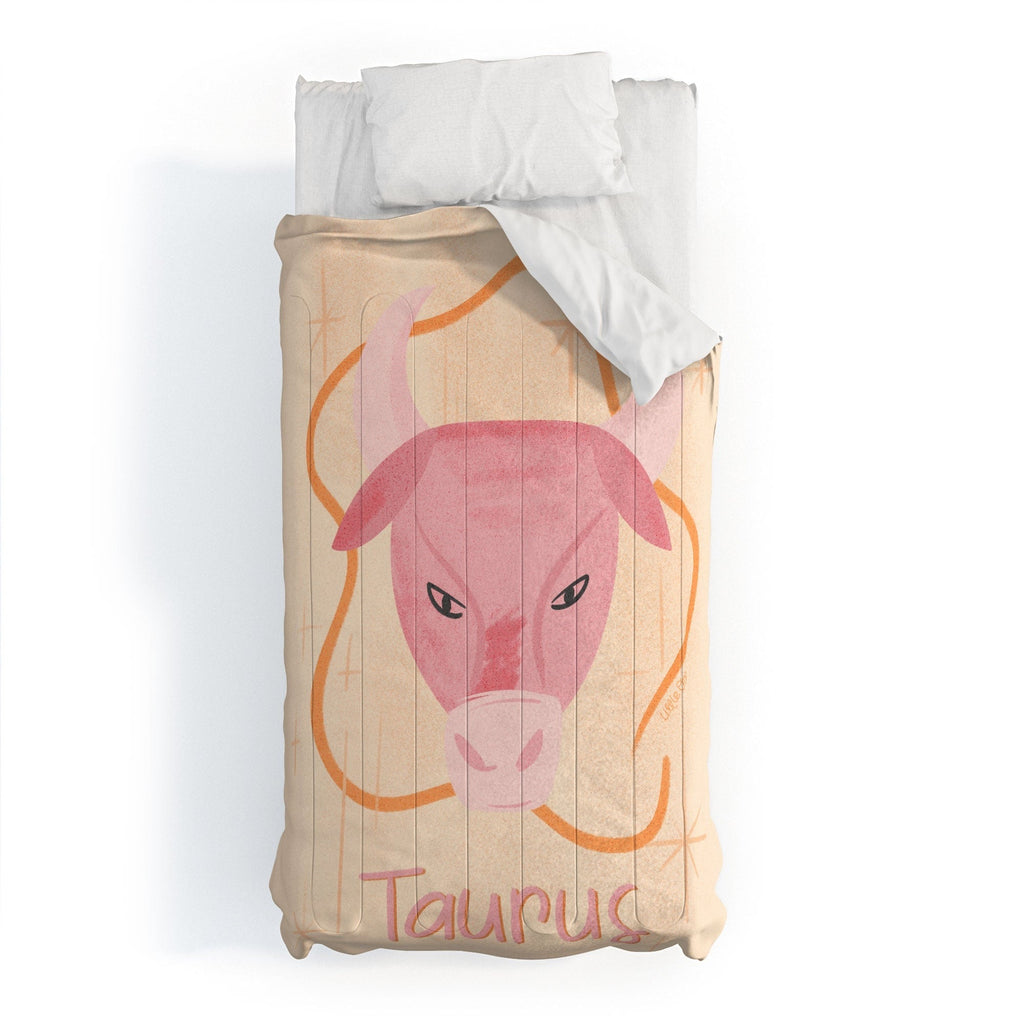 Little Om Zodiac Sign Taurus Comforter