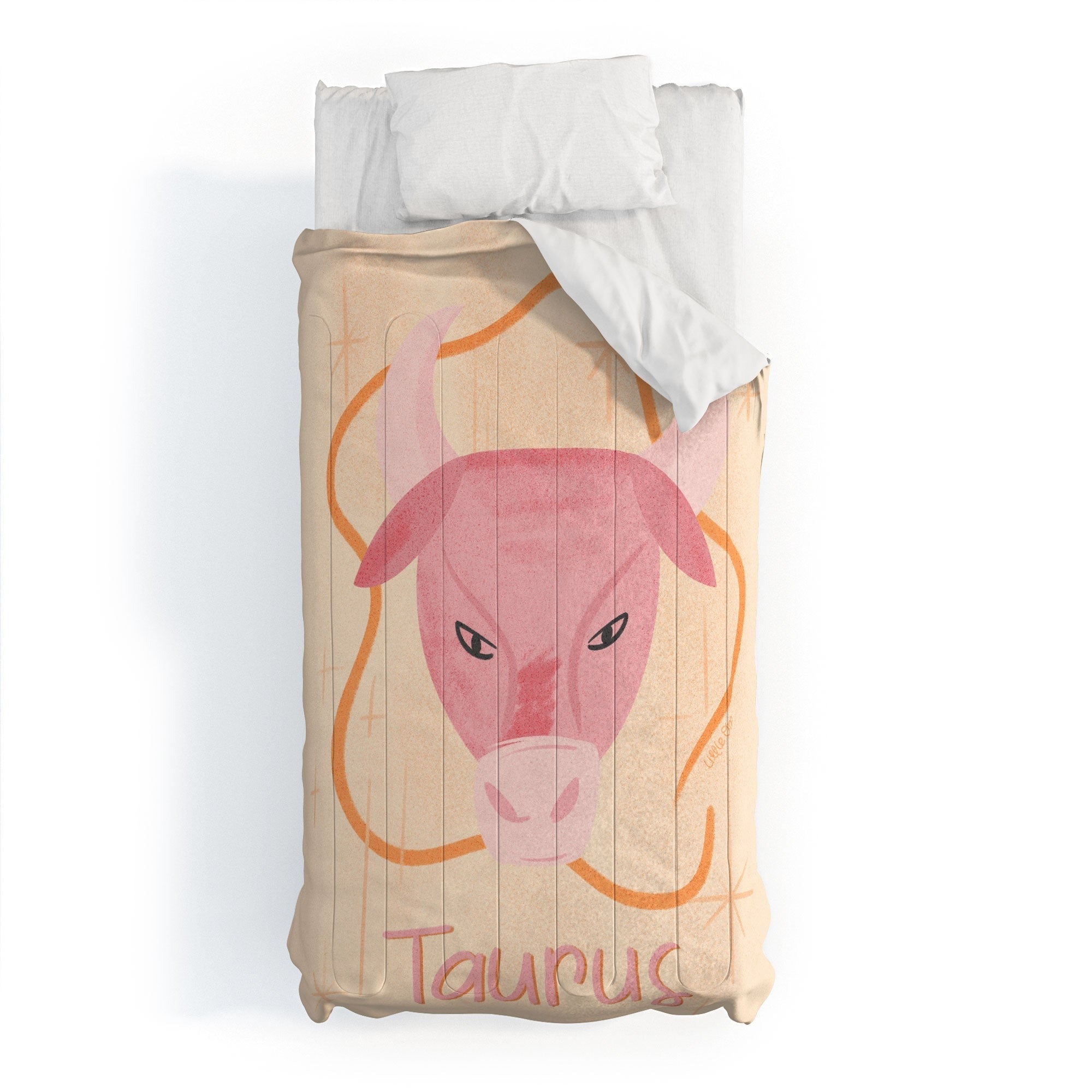 Little Om Zodiac Sign Taurus Comforter