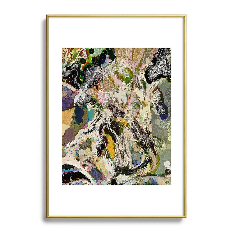 83 Oranges Echoes Beneath the Surface Metal Framed Art Print