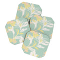 Gabriela Fuente Emma Floral Mint Coaster Set