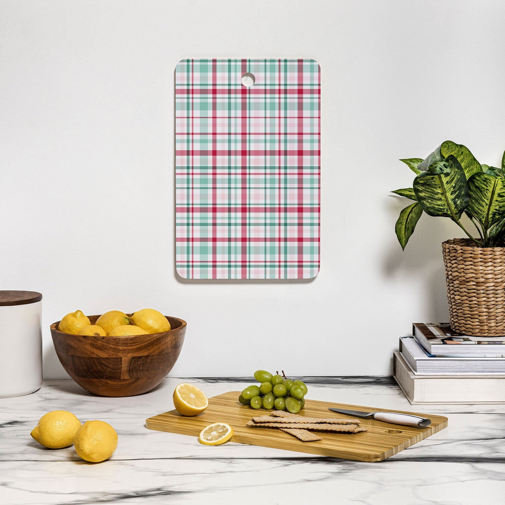 Lisa Argyropoulos Merry Vintage Plaid Cutting Board Rectangle