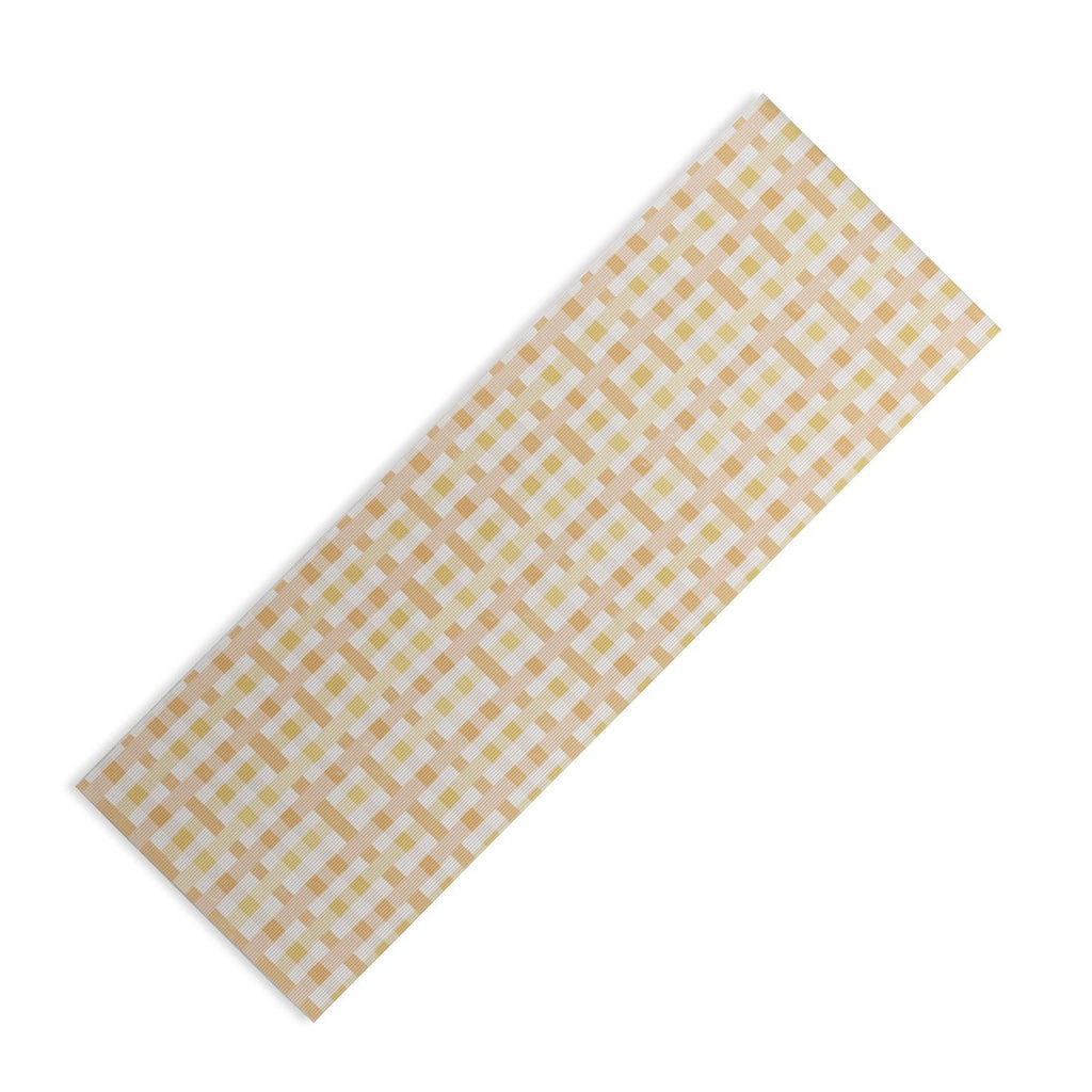Menina Lisboa Yellow Pink Gingham Yoga Mat