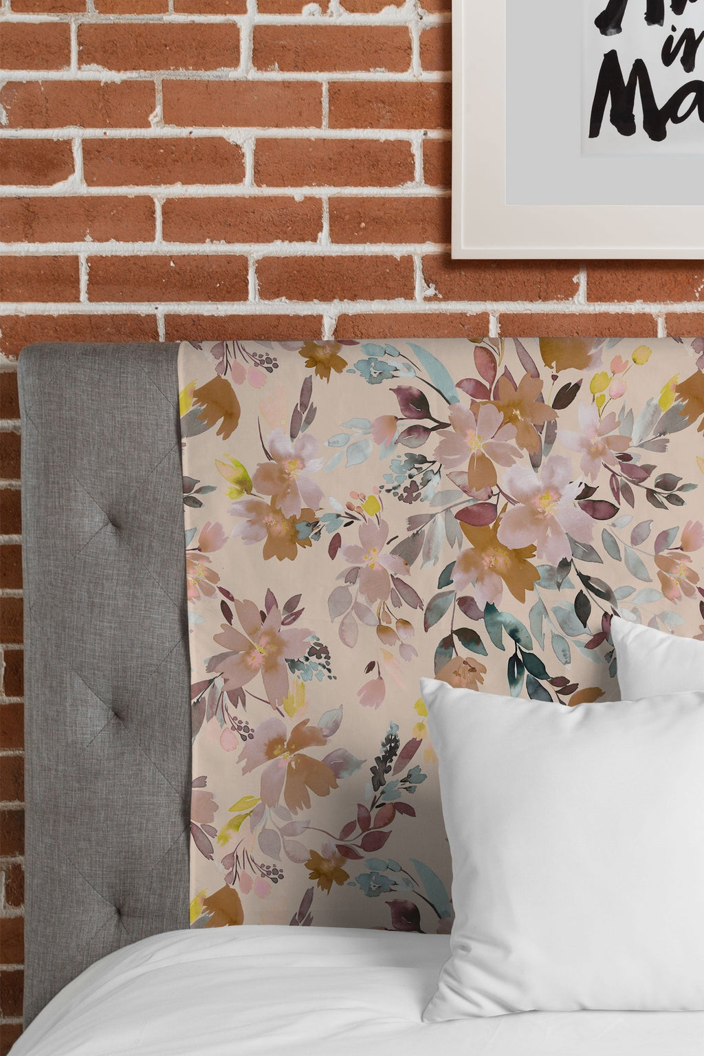 Ninola Design Botanic Retreat Floral Oleander Whimsical Soft Pink Tapestry