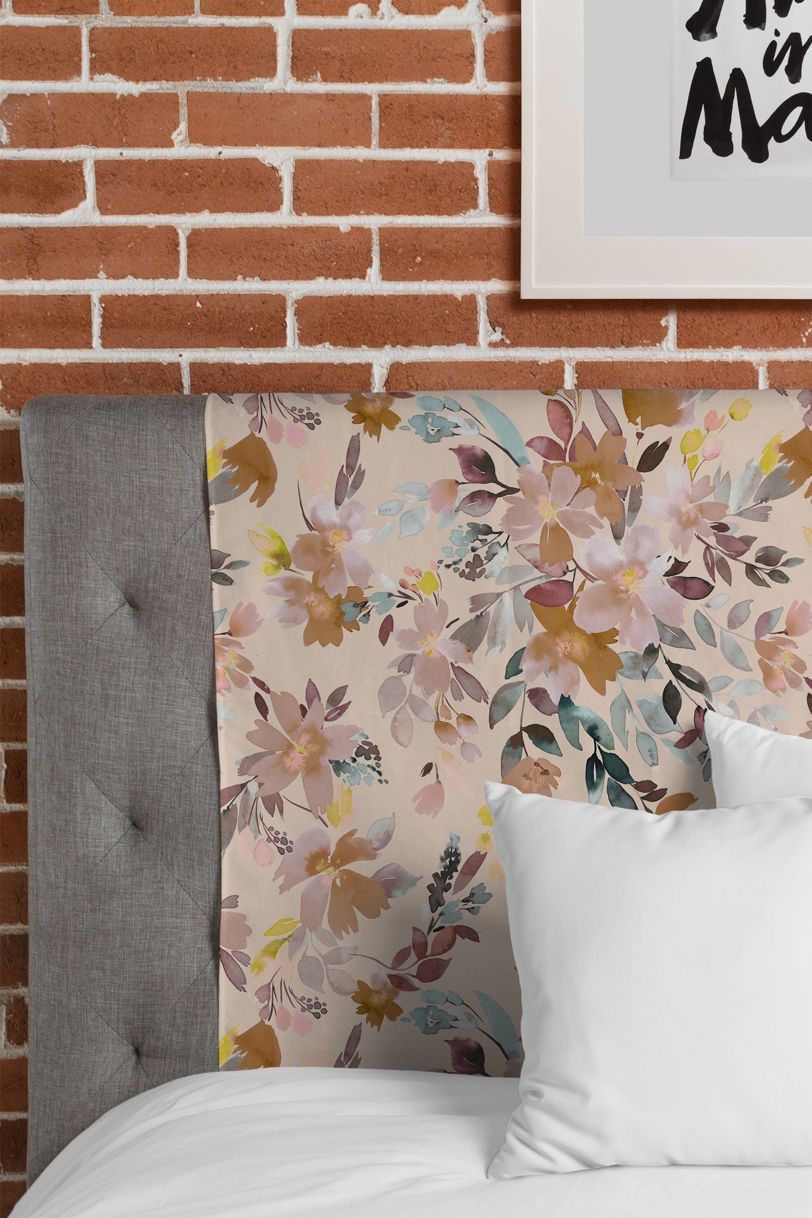 Ninola Design Botanic Retreat Floral Oleander Whimsical Soft Pink Tapestry