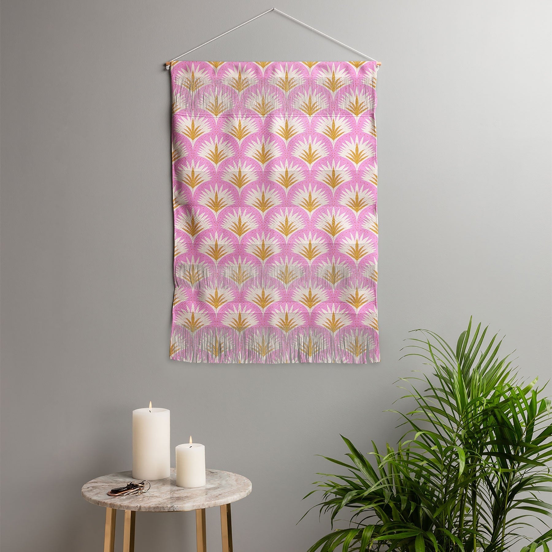 Jennifer Labre Pink Palmetto Wall Hanging Portrait