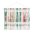 Ninola Design Botanic Retreat Watercolor Stripes Green Orange Red Wall Hanging Landscape