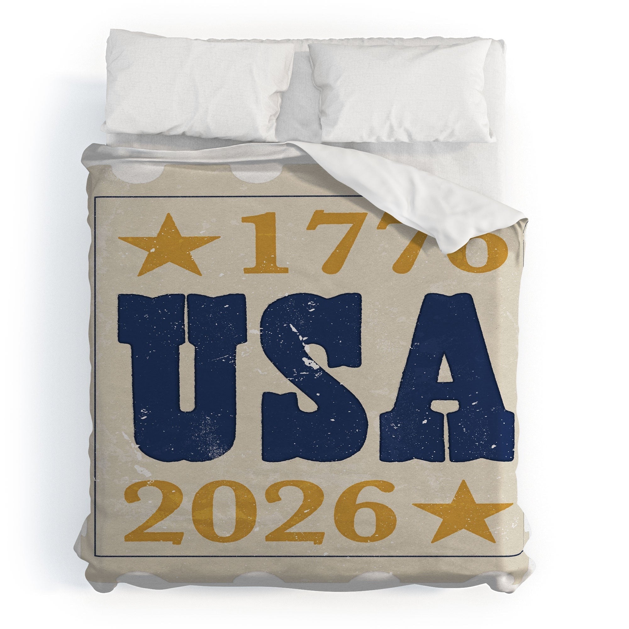 DENY Designs USA Stamp Duvet Cover