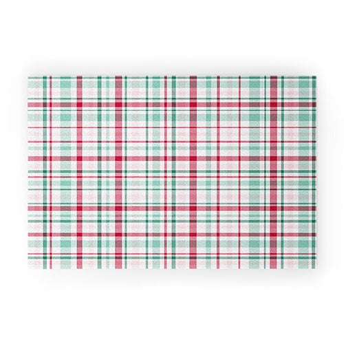 Lisa Argyropoulos Merry Vintage Plaid Welcome Mat