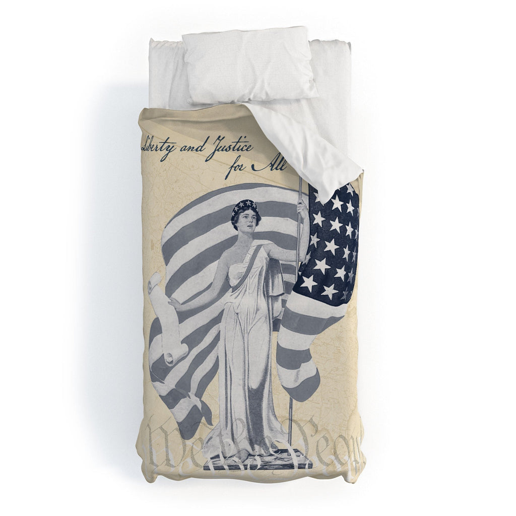 DENY Designs Liberty and Justice Woman Duvet Cover