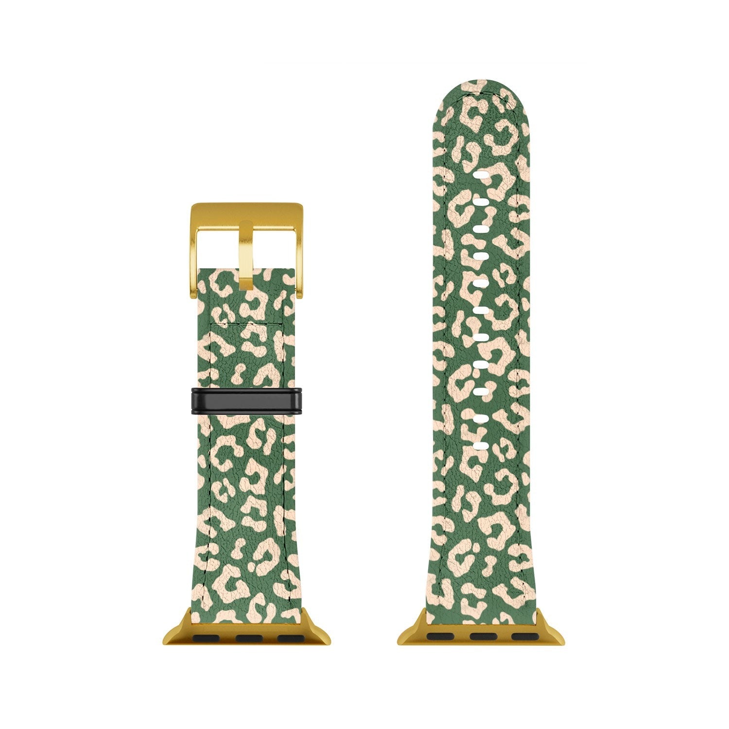 Avenie BR Cheetah Print In Green Apple Watch Band