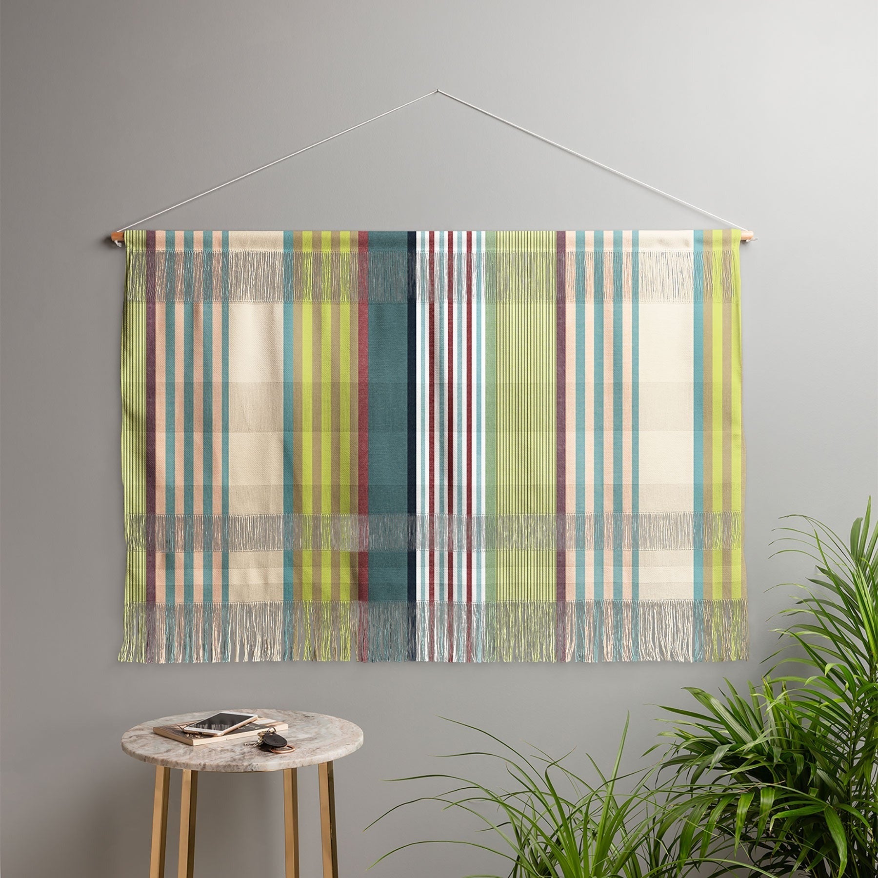 Marta Barragan Camarasa Colorful Stripe Delight Wall Hanging Landscape