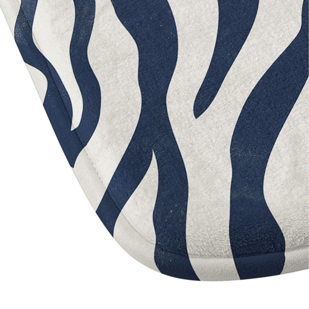 Avenie BR Navy Tiger Stripes Memory Foam Bath Mat