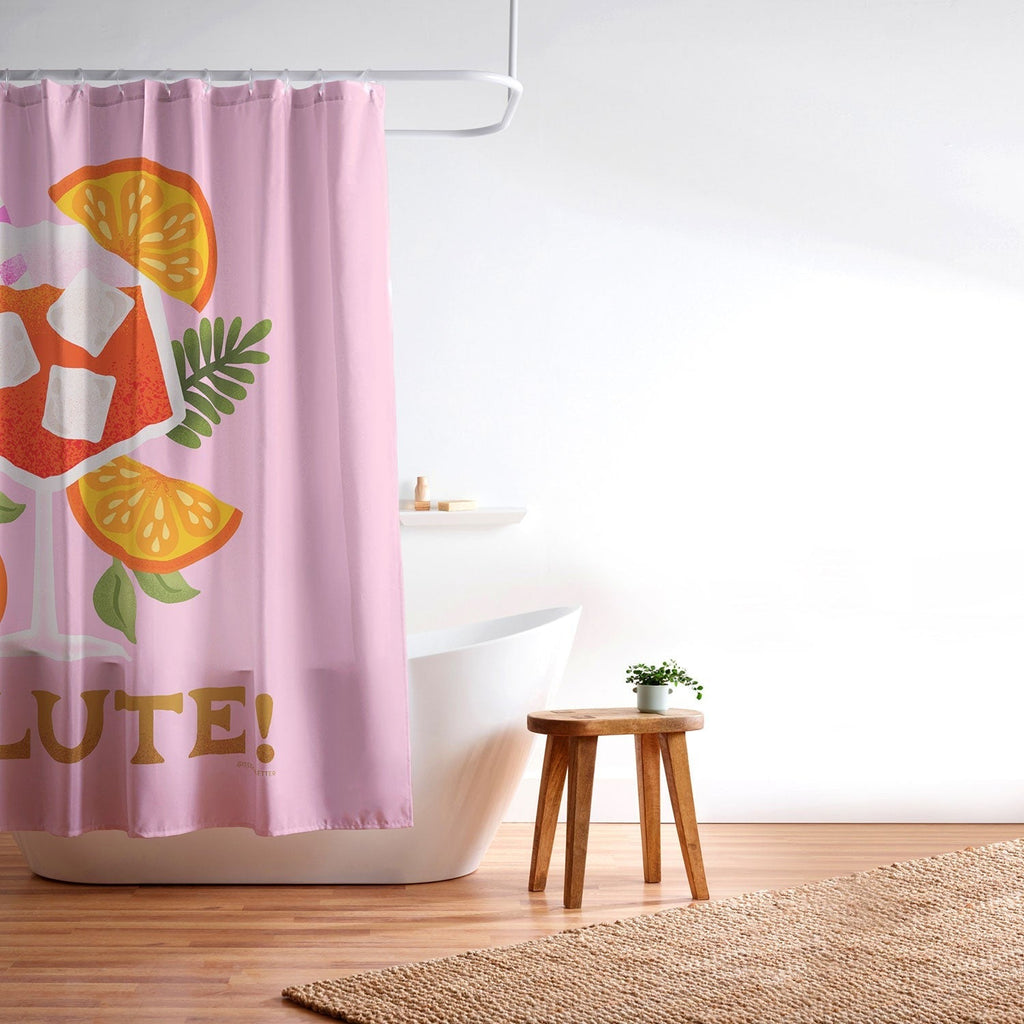 Jessica Molina Orange Spritz Shower Curtain