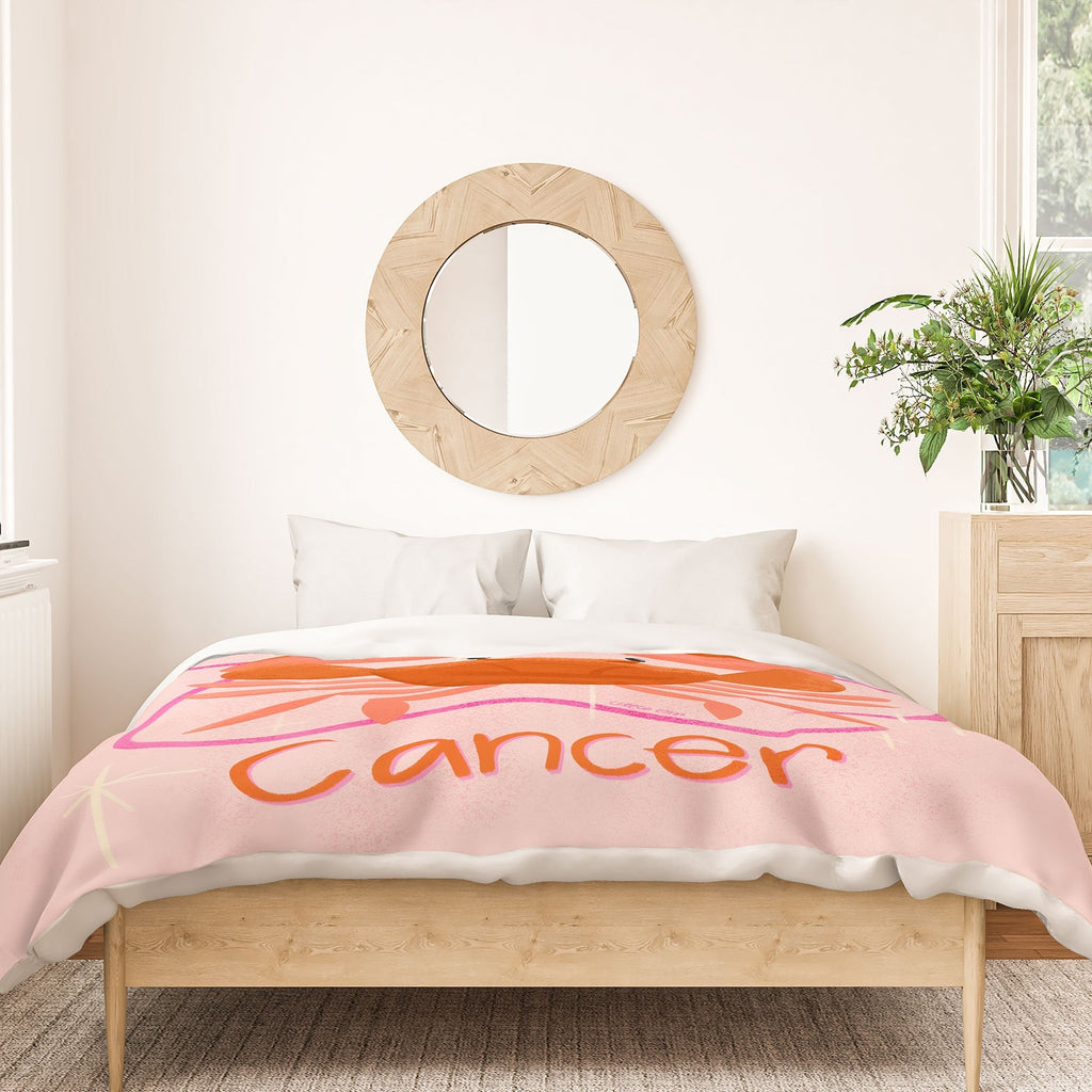 Little Om Zodiac Signs Cancer Duvet Cover