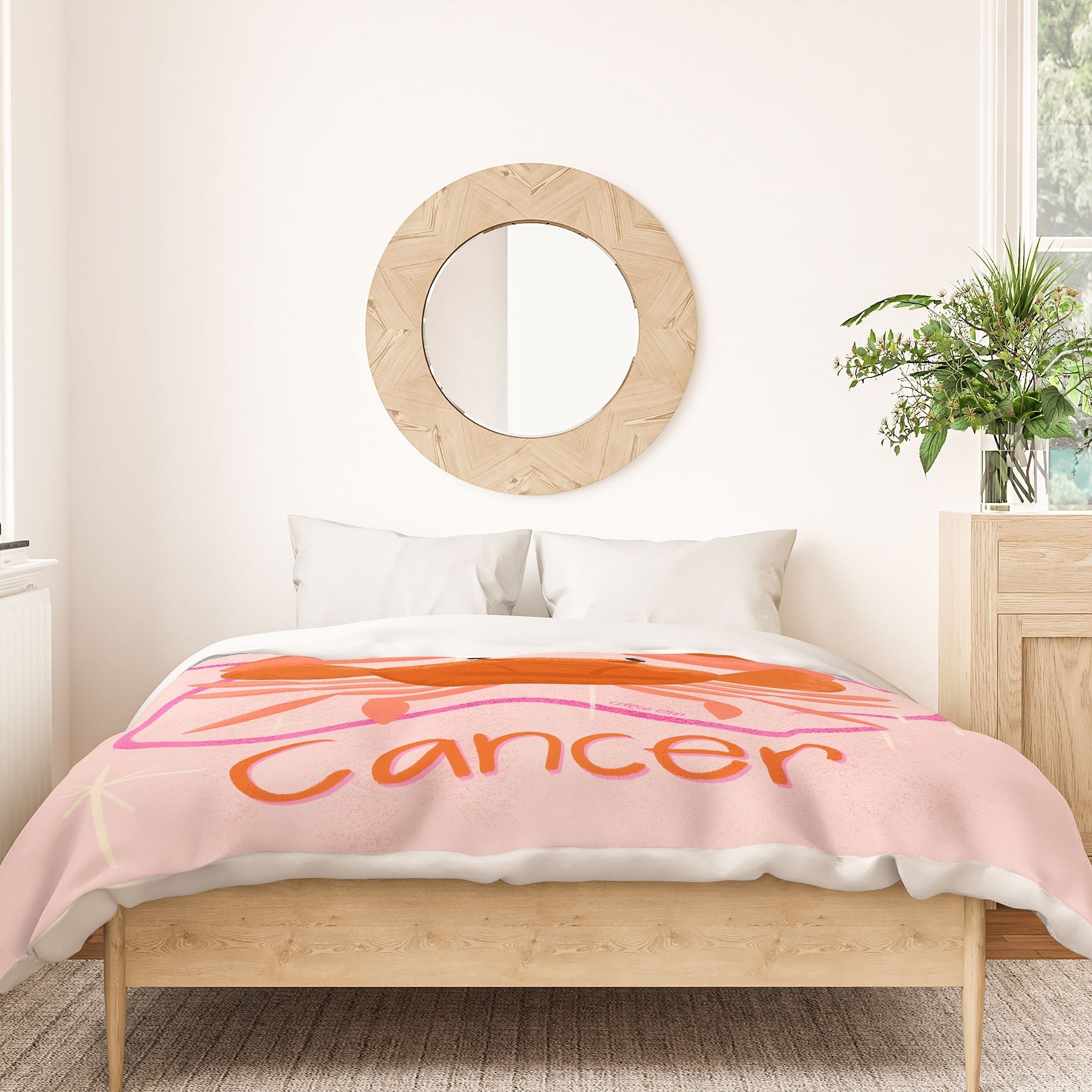 Little Om Zodiac Signs Cancer Duvet Cover