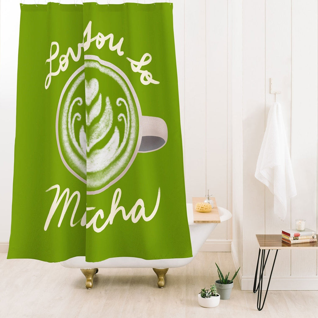 Design by Spark Love You So Matcha Shower Curtain