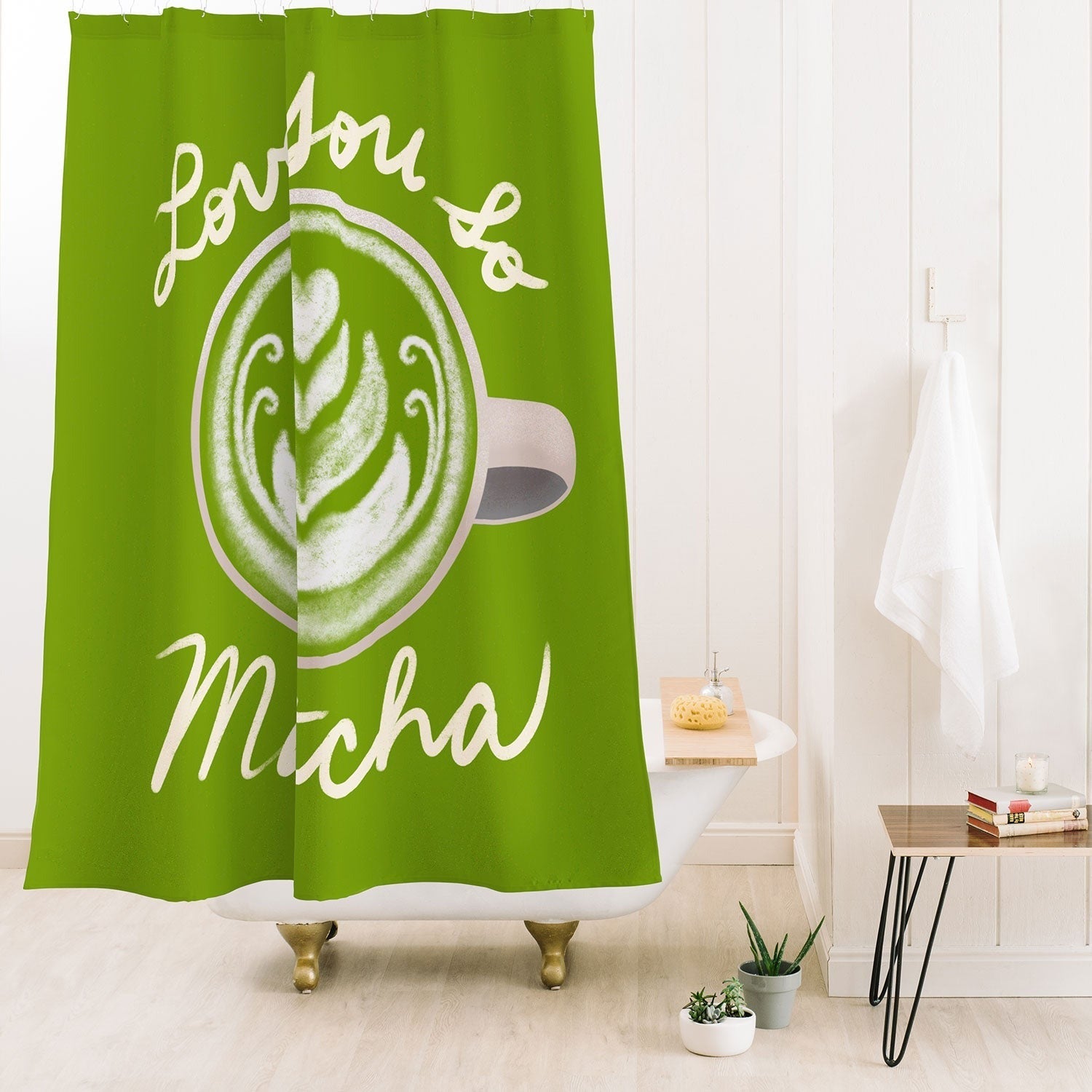 Design by Spark Love You So Matcha Shower Curtain