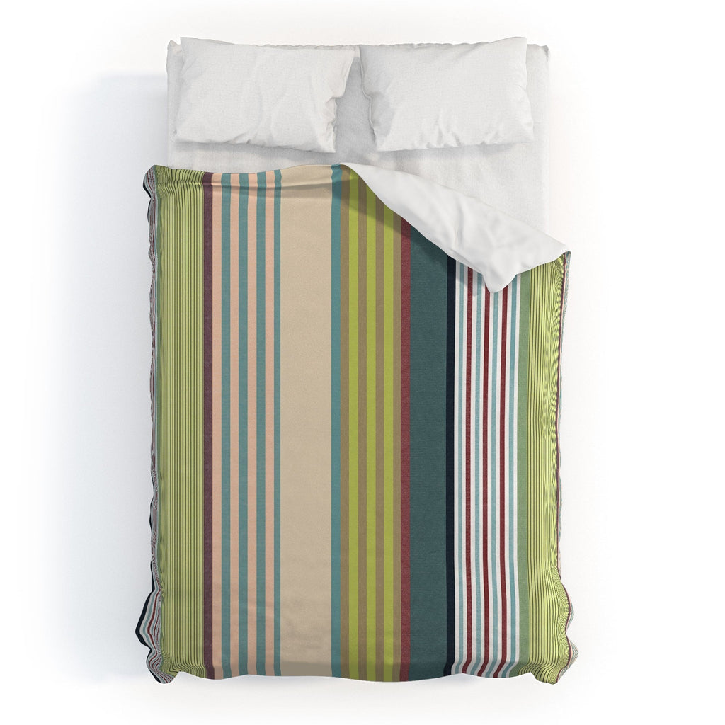 Marta Barragan Camarasa Colorful Stripe Delight Duvet Cover