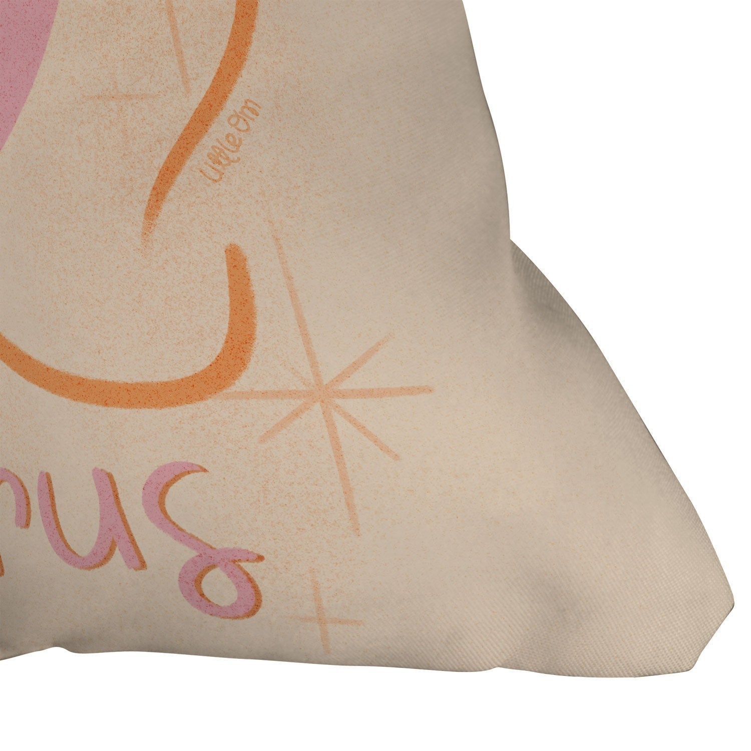Little Om Zodiac Sign Taurus Throw Pillow