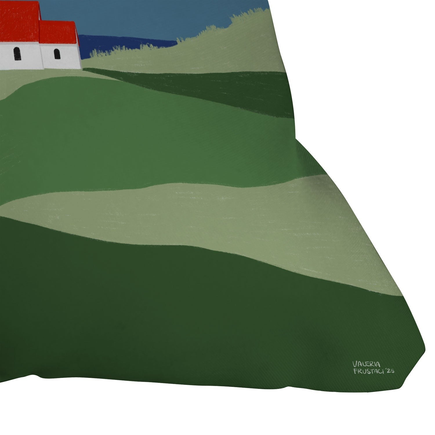 Valeria Frustaci Red roof in Iceland Outdoor Throw Pillow