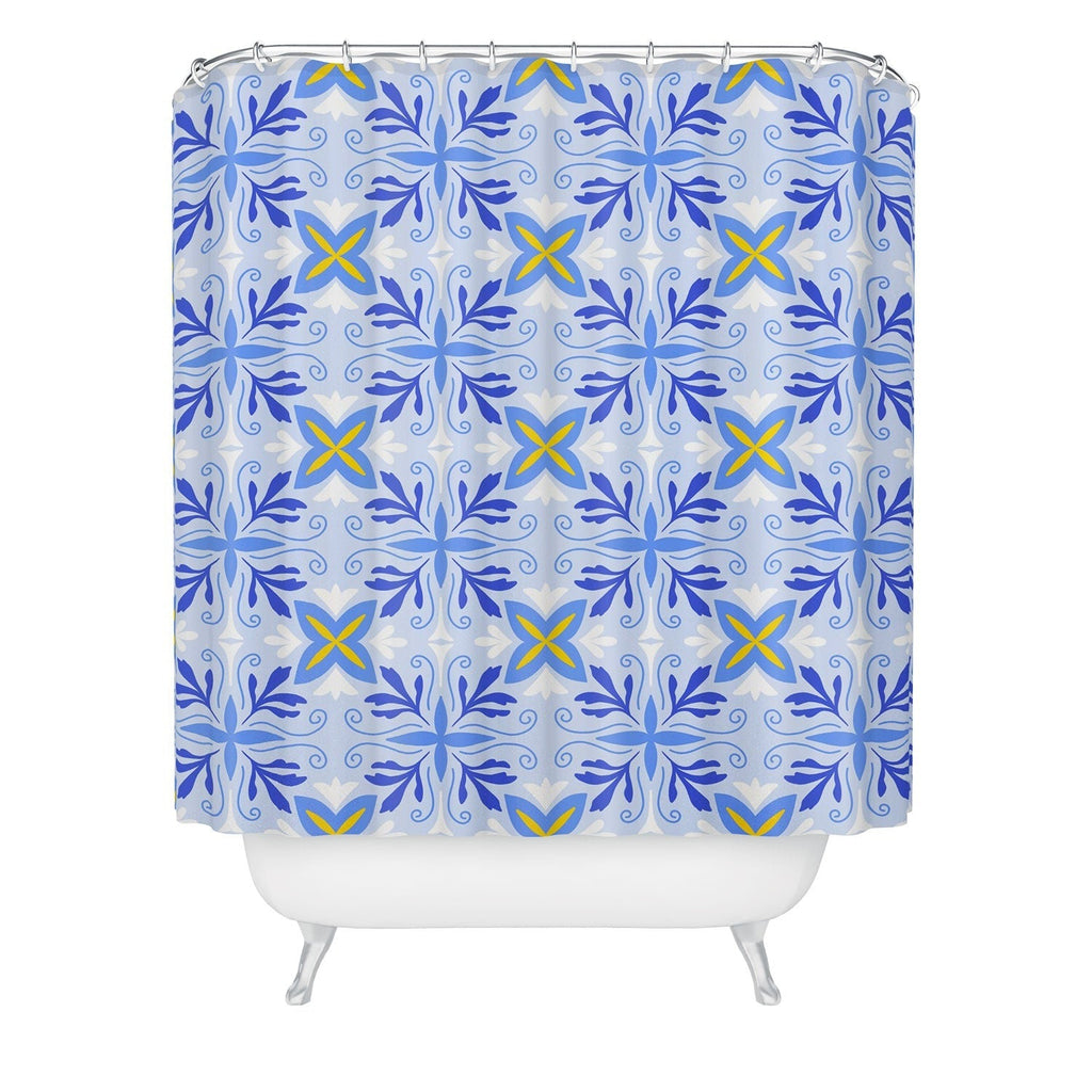 Design by Spark Dolce Vita Flourish Tile Shower Curtain