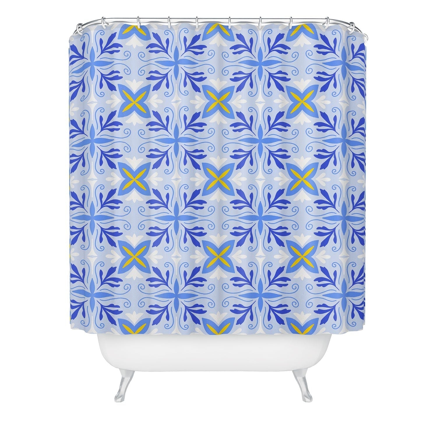 Design by Spark Dolce Vita Flourish Tile Shower Curtain