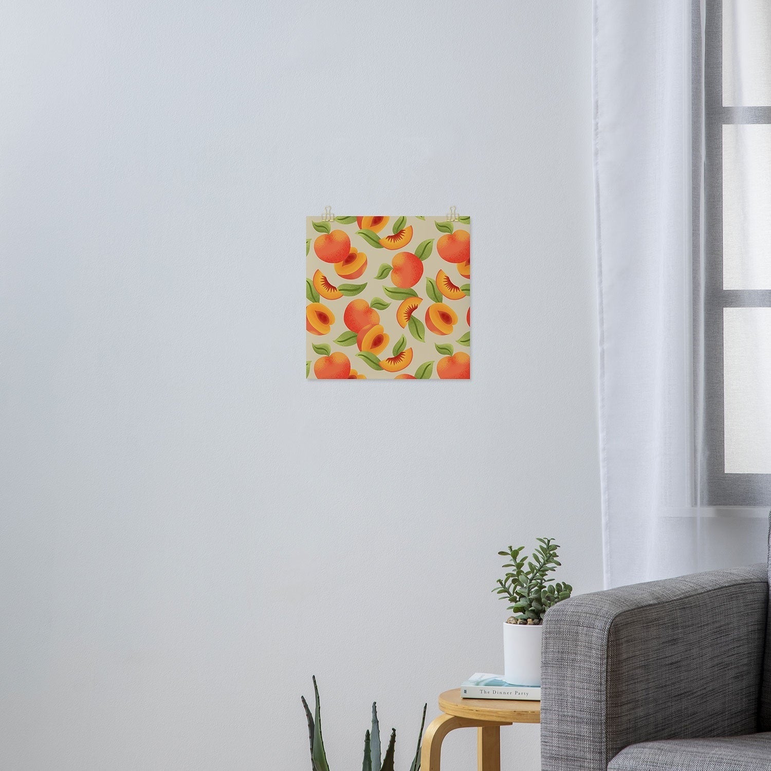 Jessica Molina Peach Pattern Art Print