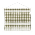 Menina Lisboa Rustic Green Plaid Wall Hanging Landscape