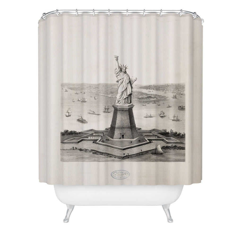 DENY Designs Vintage Lady Liberty Shower Curtain
