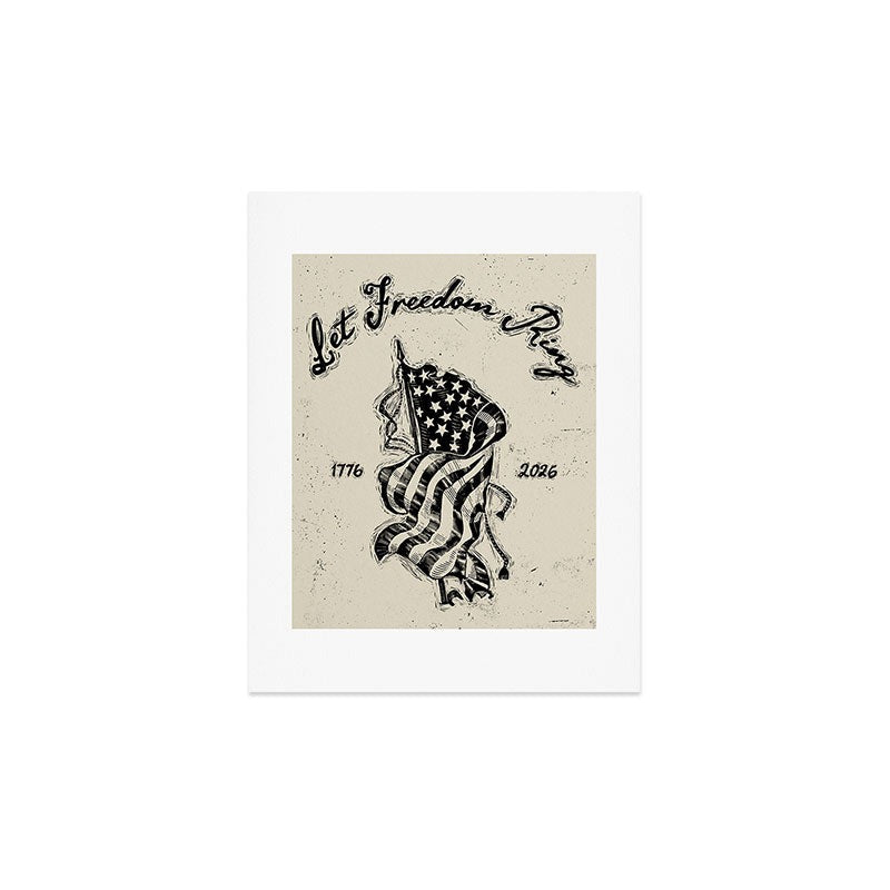DENY Designs Let Freedom Ring Block Art Print