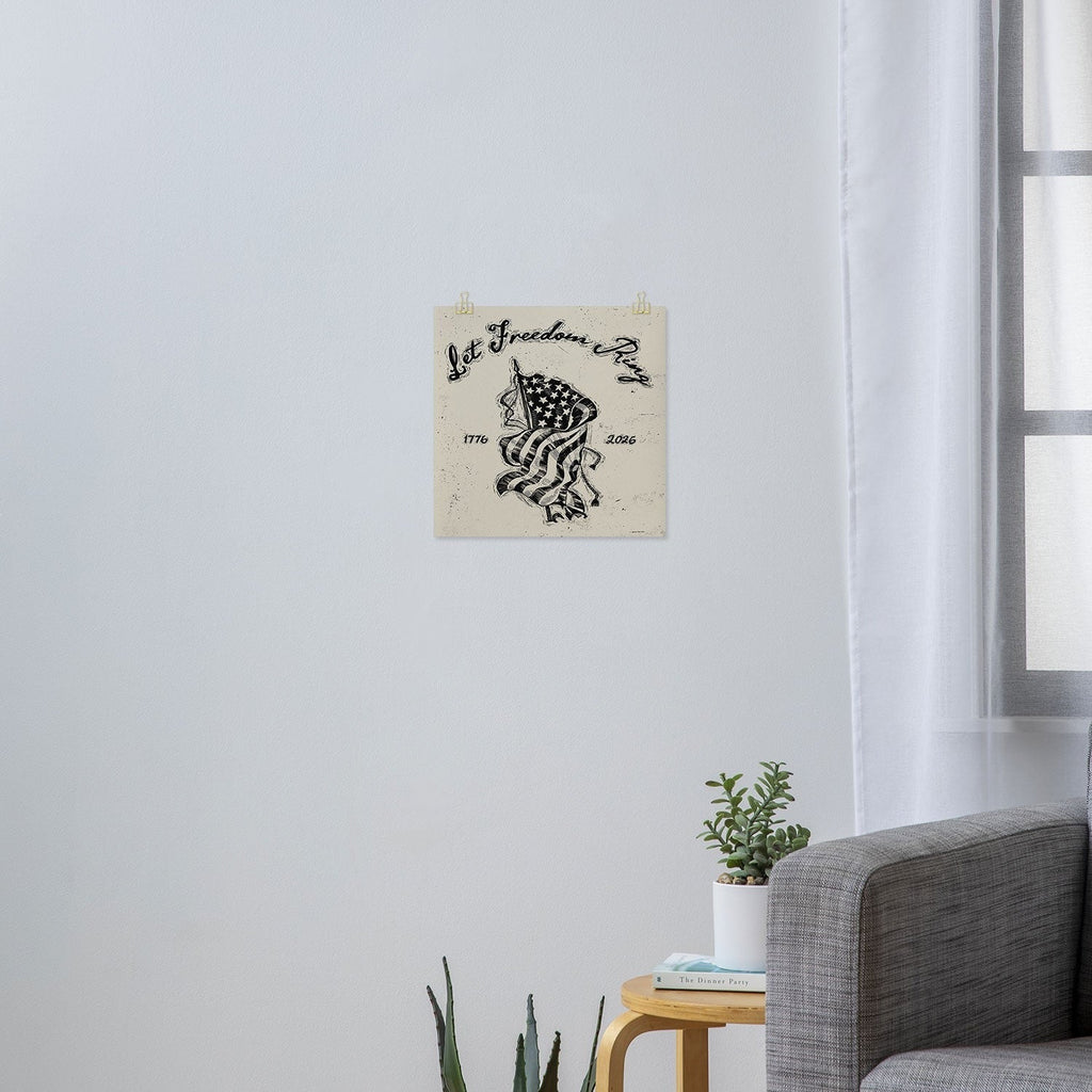 DENY Designs Let Freedom Ring Block Art Print