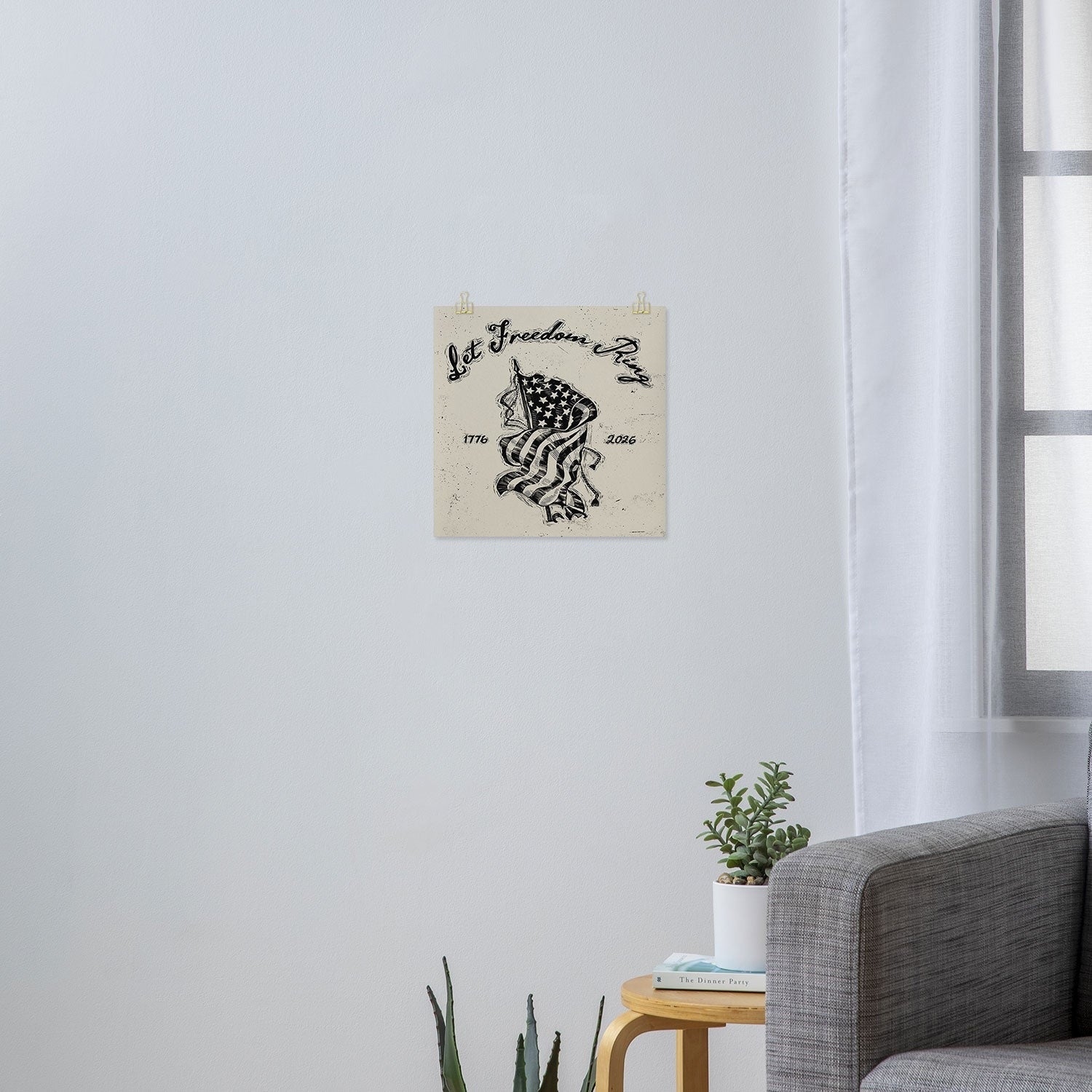 DENY Designs Let Freedom Ring Block Art Print