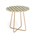 Menina Lisboa Rustic Green Plaid Round Side Table