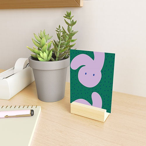 Camilla Foss Pebbles and Rabbit Mini Art Print