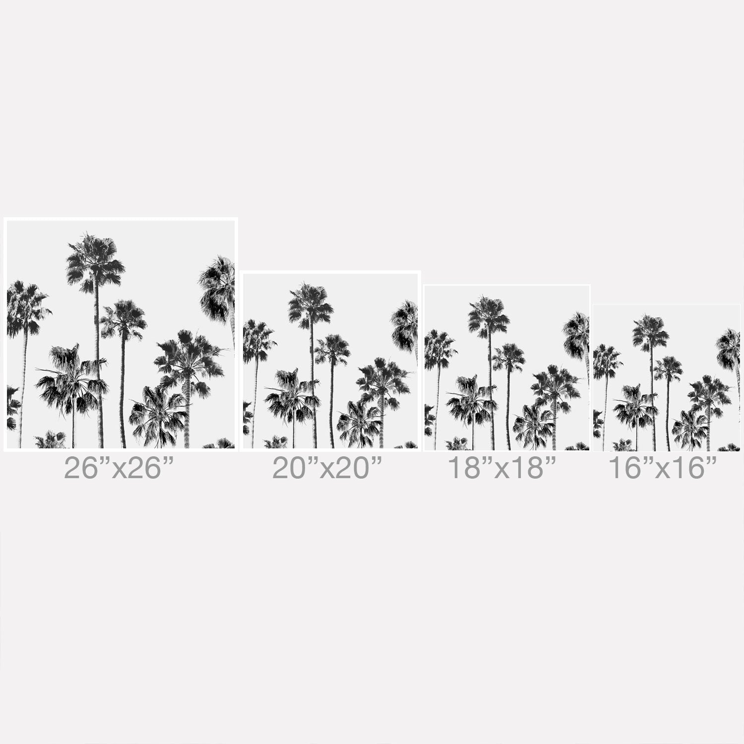 Gal Design Black And White Palms Outdoor Throw Pillow