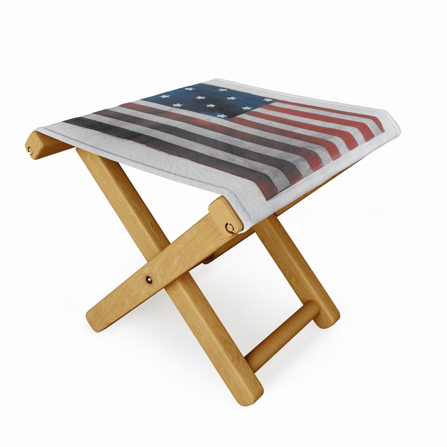 DENY Designs Flag Attributed to Elizabeth Schuyler Hamilton Folding Stool