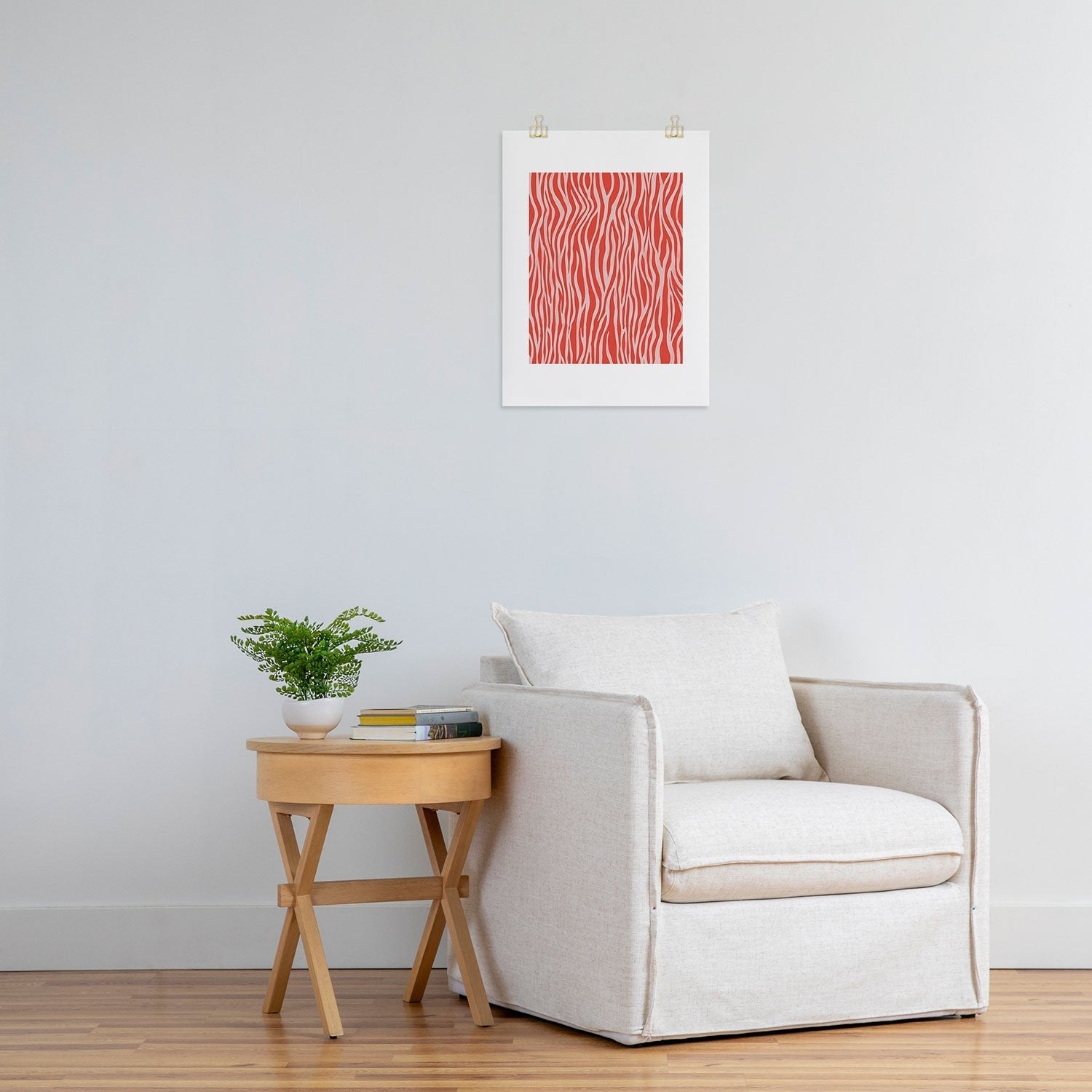 Avenie BR Red Zebra Stripe Art Print
