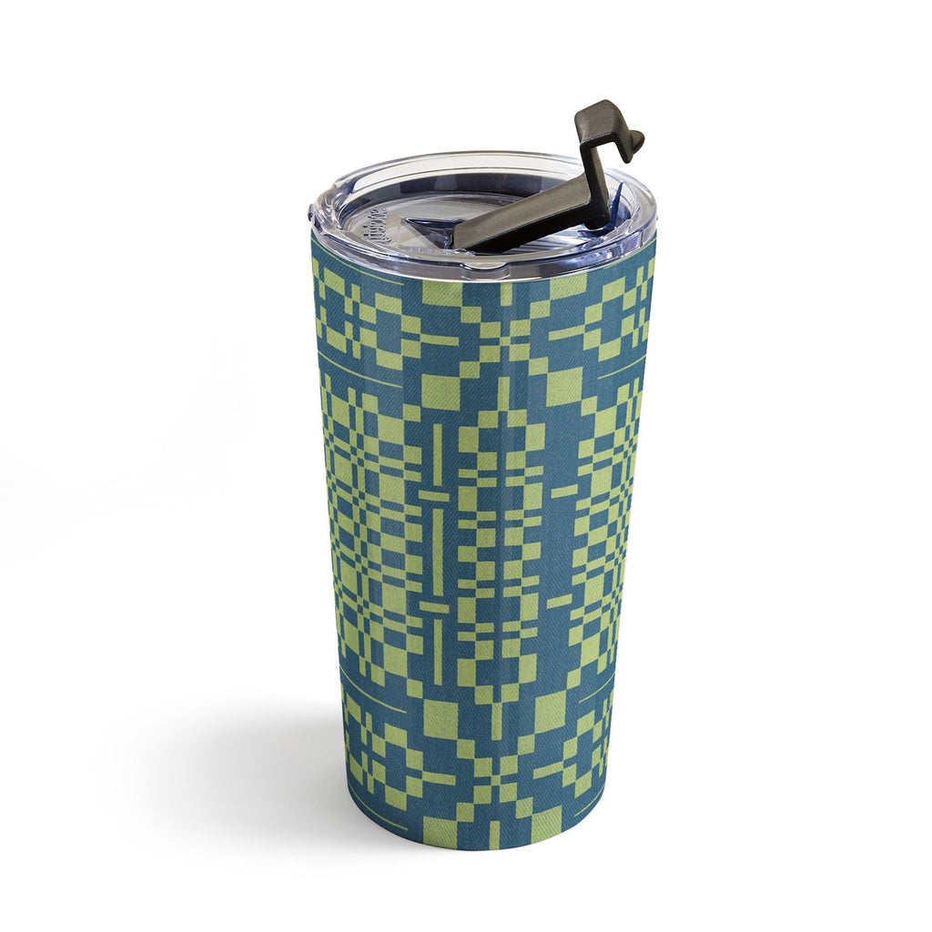 Marta Barragan Camarasa Nostalgic Grid Design Travel Mug