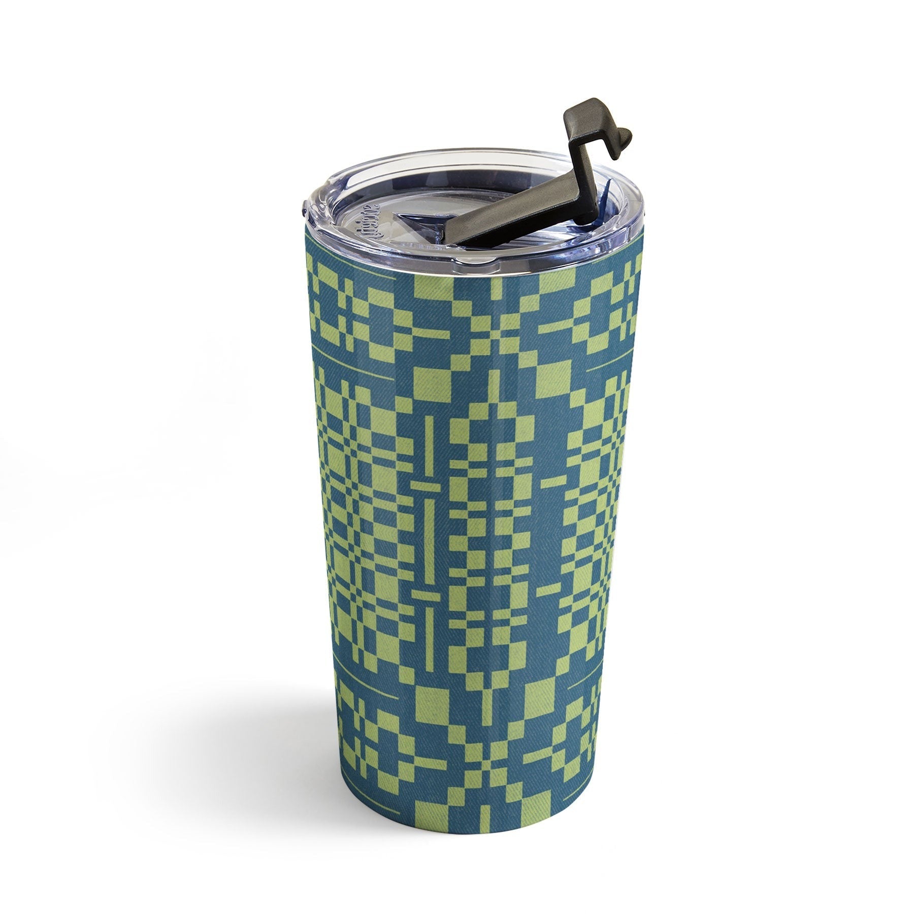 Marta Barragan Camarasa Nostalgic Grid Design Travel Mug