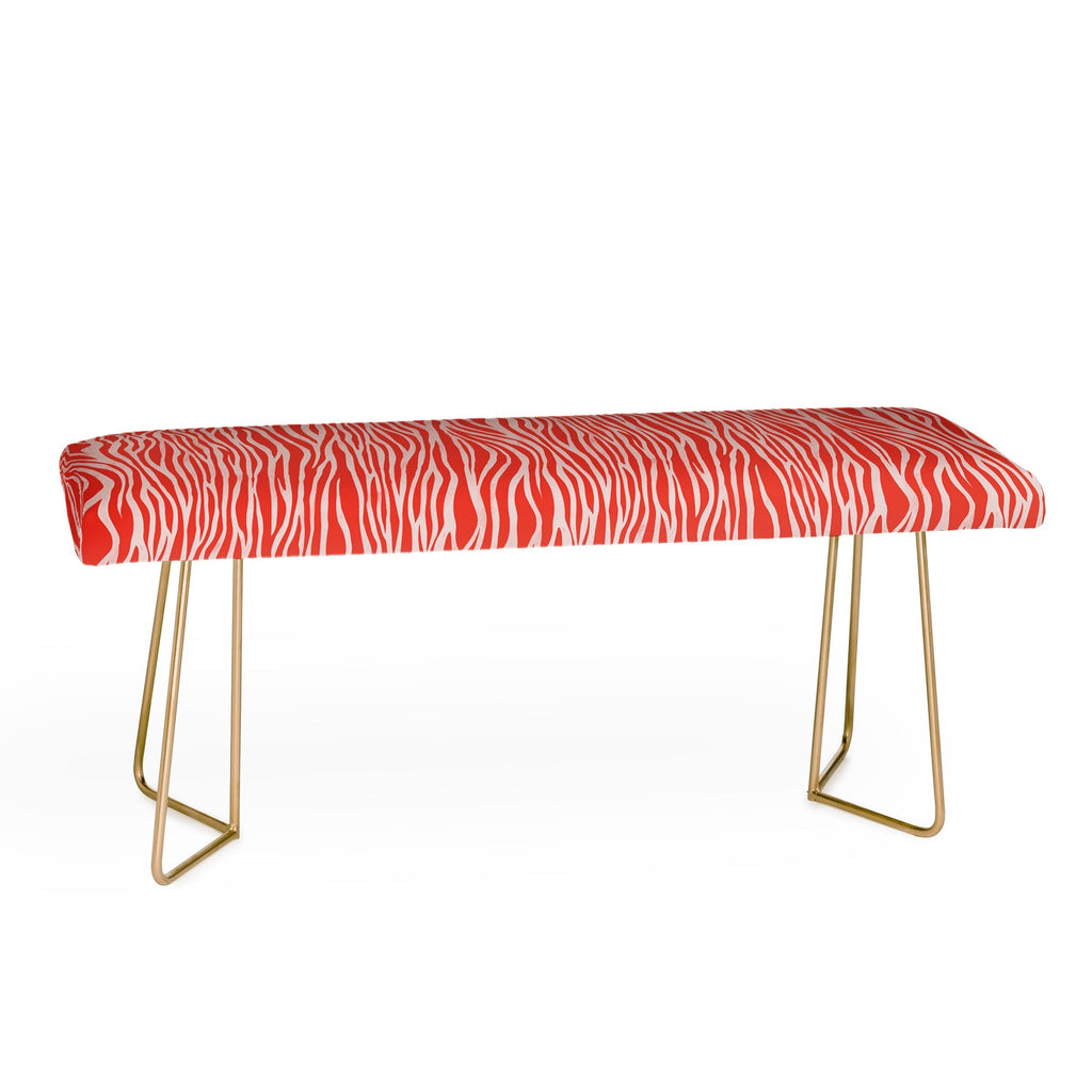 Avenie BR Red Zebra Stripe Bench