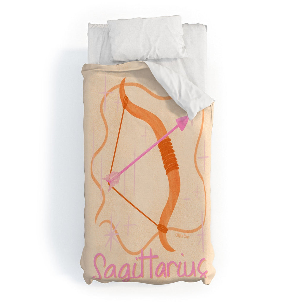Little Om Zodiac Sign Sagittarius Duvet Cover