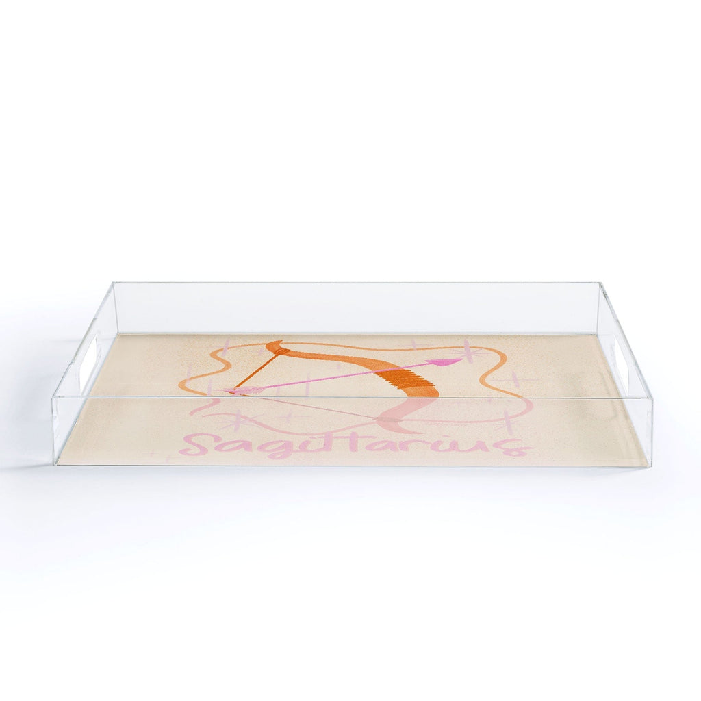 Little Om Zodiac Sign Sagittarius Acrylic Tray