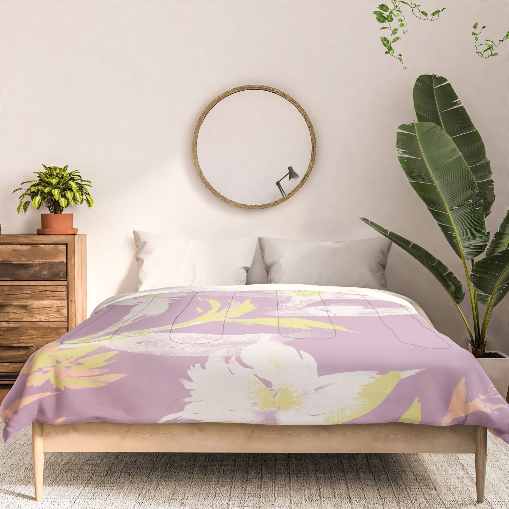 Gabriela Fuente Emma Lilac Floral Comforter