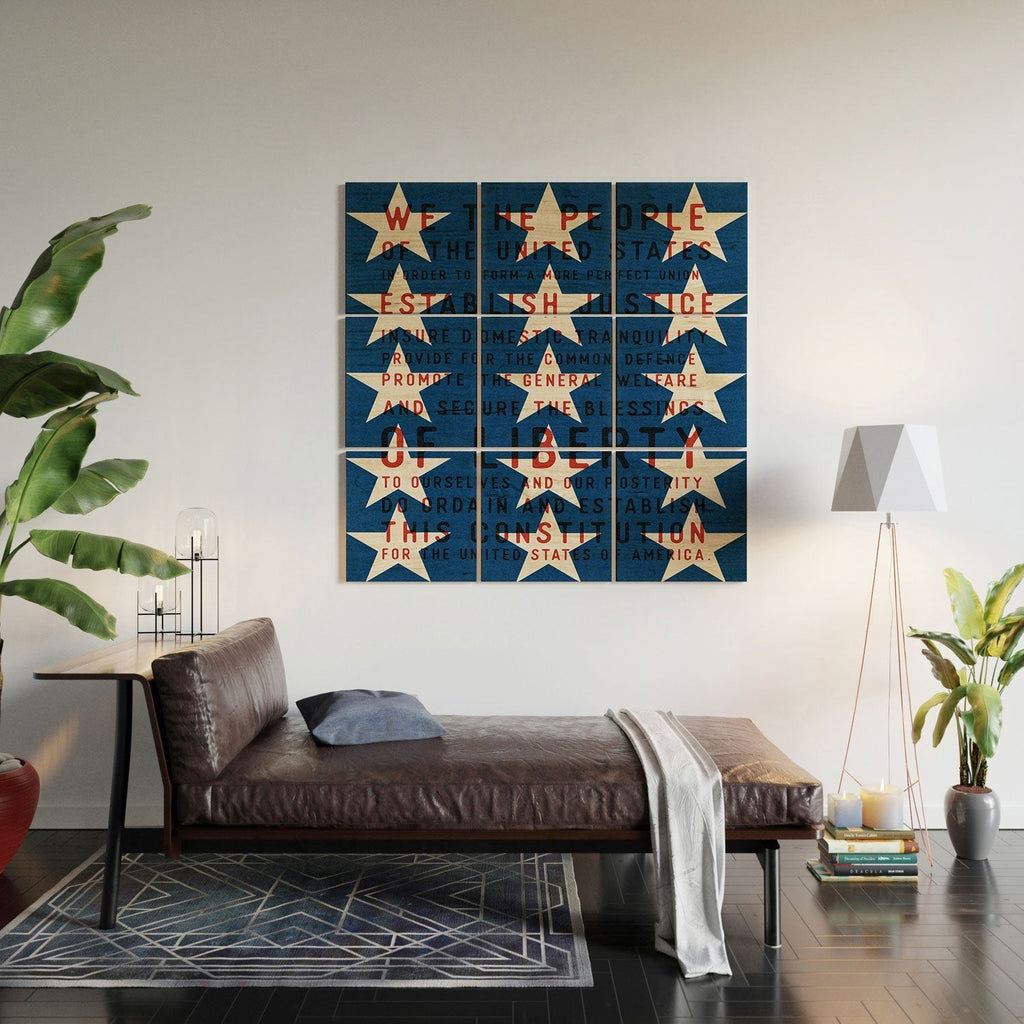 DENY Designs Starred Preamble Wood Wall Mural
