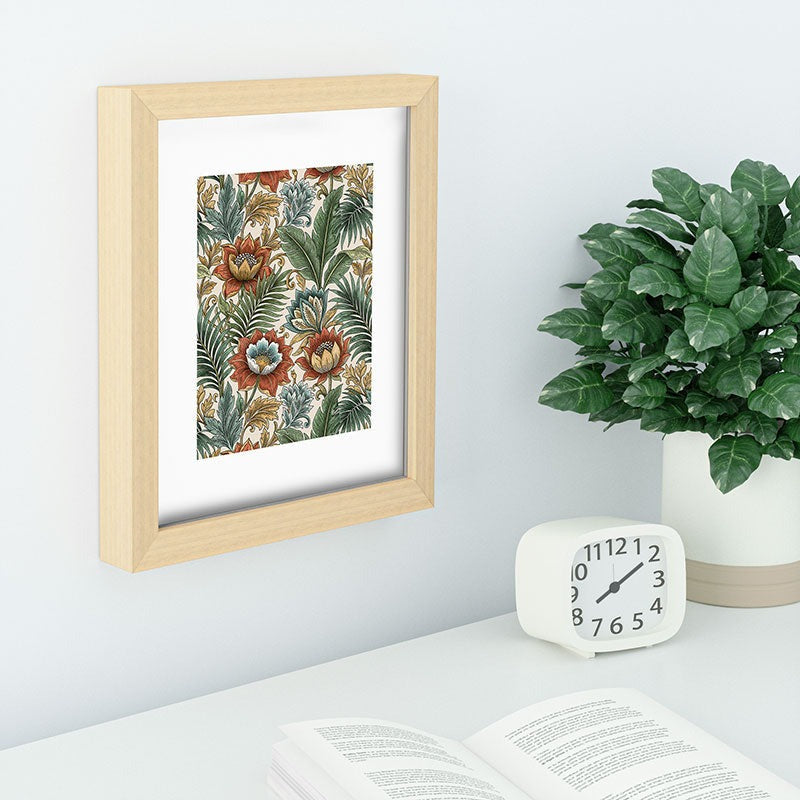 Marta Barragan Camarasa Retro Jungle Garden Recessed Framing Rectangle