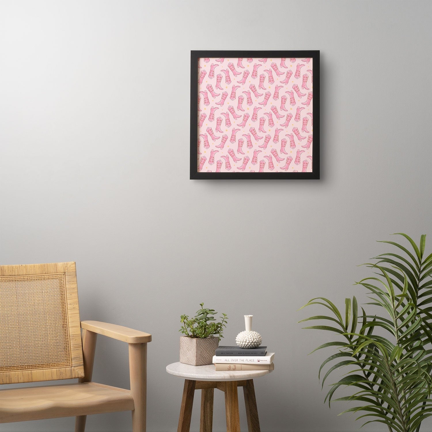 Love_Ryming Stars and Boots Framed Wall Art