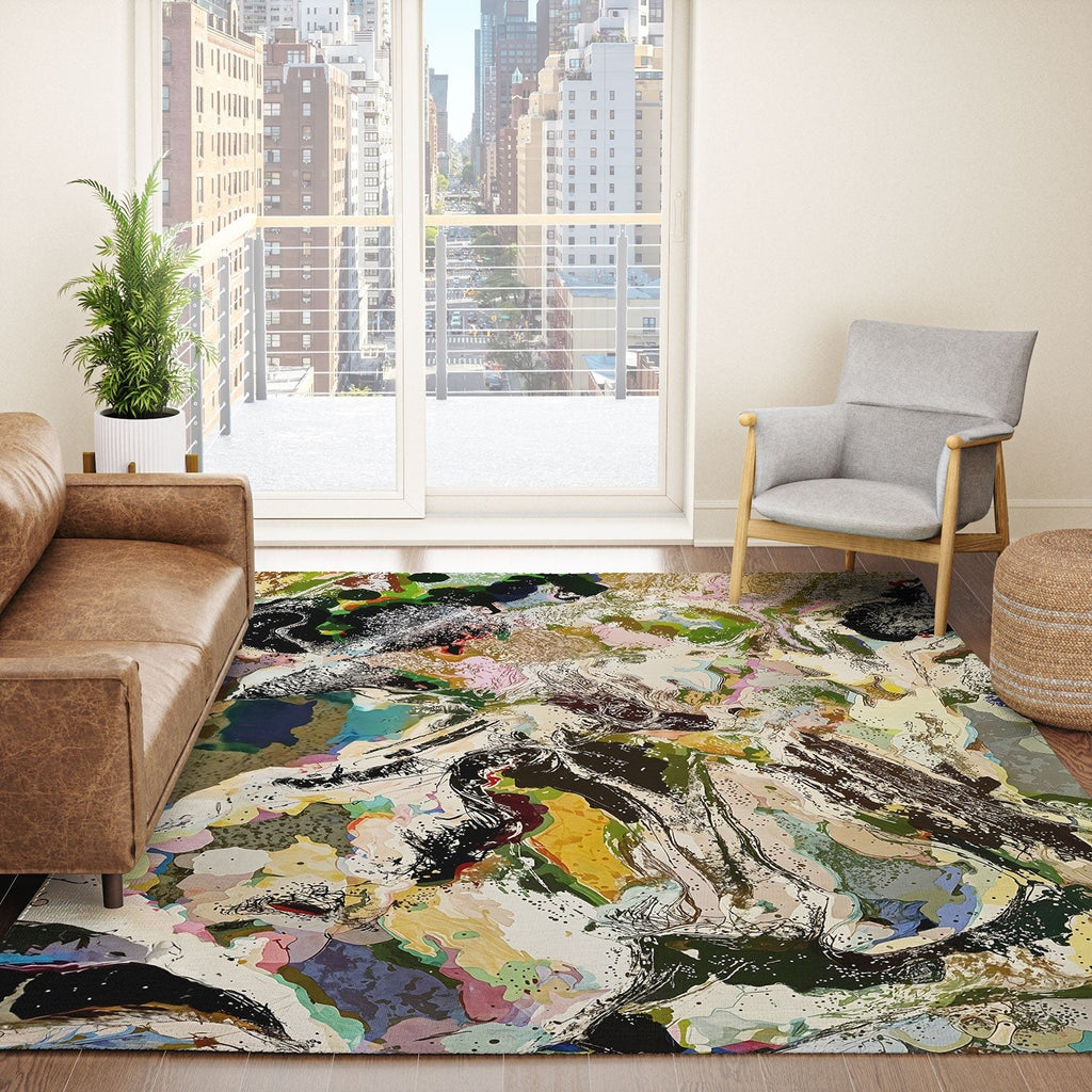 83 Oranges Echoes Beneath the Surface Area Rug