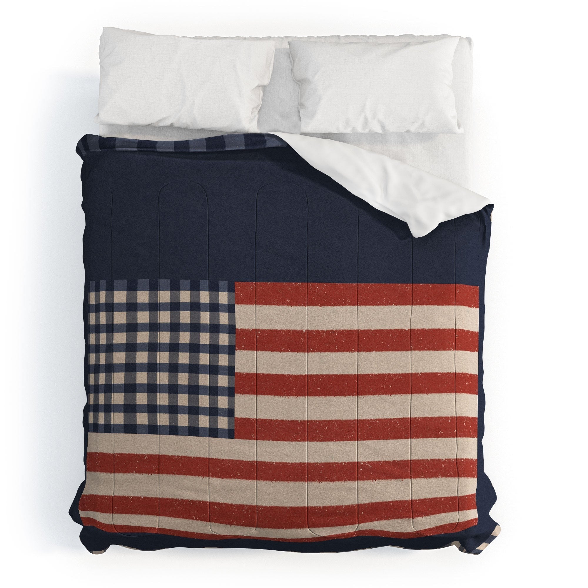 DENY Designs Gingham Flag Comforter