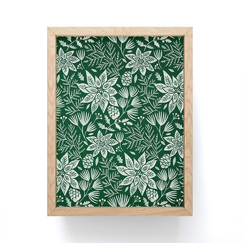 Pimlada Phuapradit Christmas Poinsettia Framed Mini Art Print