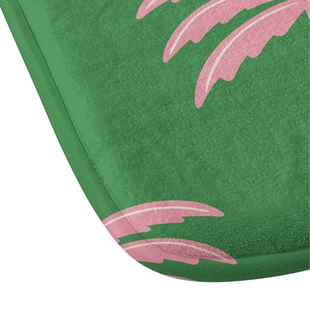 Design by Spark Pink Palm Tree Oasis Memory Foam Bath Mat